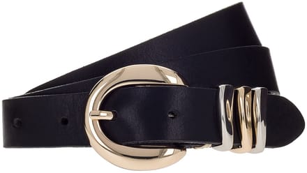 b.belt riem Valeria 25mm Leather Belt W100 Black zwart