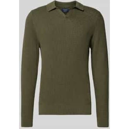 Gebreide pullover met ribboorden