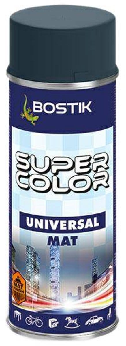 BOSTIK Spray L - SUPER COLOR UNIVERSAL MAT - Antraciet (7016) - 400ml - Universele Lak