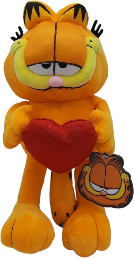 Garfield - Met Rood Hart - Knuffel - Kat - Pluche - 35 cm