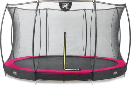 EXIT Silhouette Trampoline ø366cm - met Veiligheidsnet - Inground - Rond - Voor Kinderen - Roze