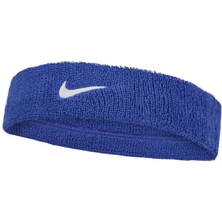 Nike Classic Swoosh Hoofdband One Size wit/koningsblauwe kleur