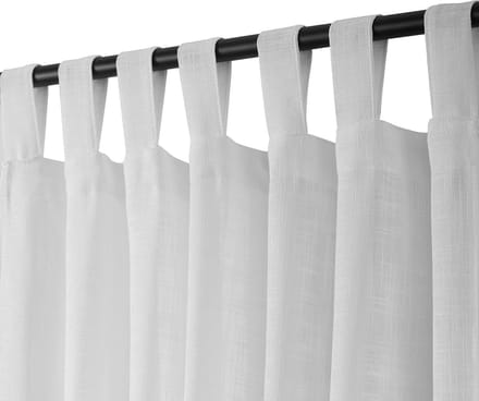 Linnen Vitrage Gordijnen - Lichtdoorlatend - Woonkamer Aankleden - Linnenlook Structuur - Set van 2 - Wit