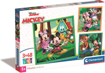 Clementoni Jigsaw Puzzle Super Color Square Mickey and Friends 3x48pcs. 2D Puzzels
