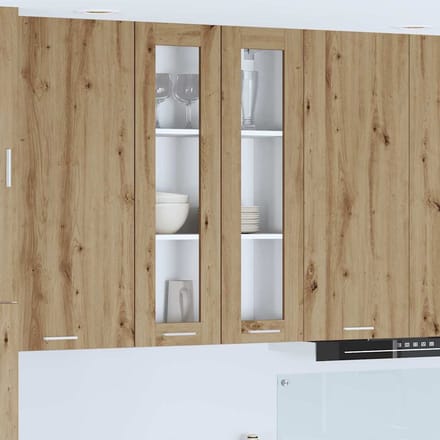 vidaXL - Hangkast - Artisan - Eiken - 60 - x - 31 - x - 100 - cm - Bewerkt - hout