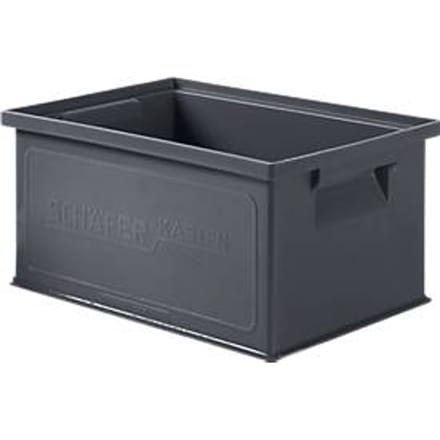 Stapelbak serie 14/6-3, van PP, ESD-geleidend, inhoud 7 l, zwart