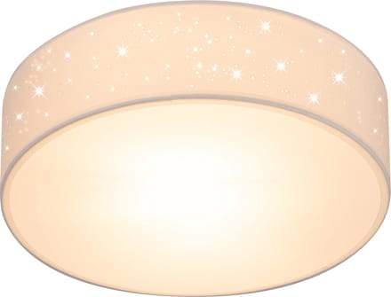 Monzana Plafondlamp - Sterrenhemel Rond 38cm 40 Watt Stof - Wit