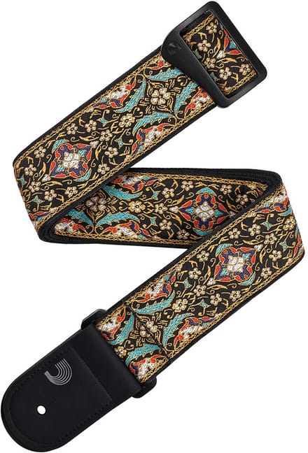 D'Addario 50RW10 Eco Persian Geweven Gitaarband Black