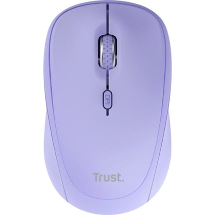 Trust Yvi+ Multi - Draadloze Muis - Bluetooth & USB ontvanger- Compact - Stil – Paars