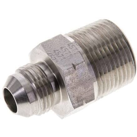 JIC  Dubbele Nippel UNF 3/4''-16 X 3/4'' NPT RVS 170bar