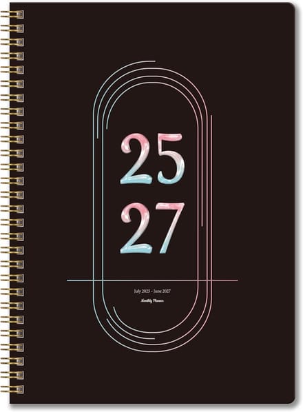 2 Jaar Maandplanner Juli 2025 - Juni 2027 B5 Inclusief Weekplanner en Notitieboekje