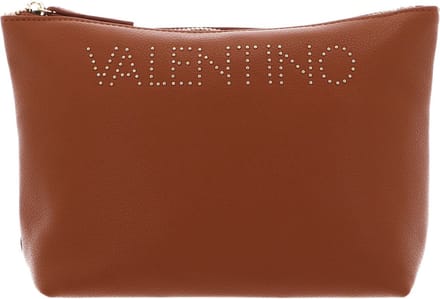 VALENTINO Toilettas Pie Re Soft Cosmetic Case Cuoio Lichtbruin