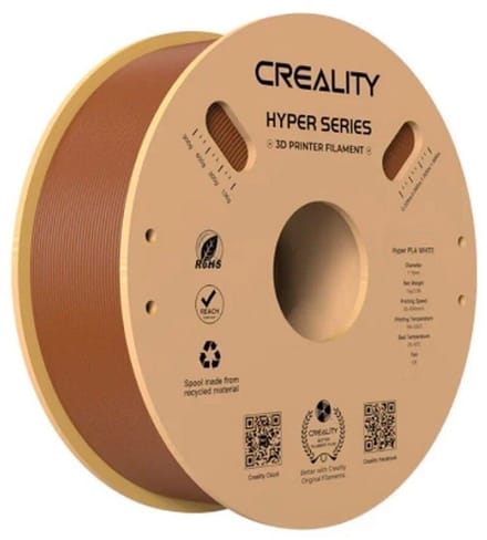 Creality Hyper PLA bruin 1 kg, hogesnelheid 30-600 mm/s, dimensionele nauwkeurigheid +/-0,02 mm, compatibel met de meeste FDM 3D-printers, 1 kg (2,2