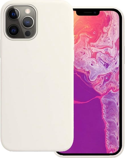 Hoesje Geschikt voor Apple iPhone 13 Pro - Sterk & Shockproof - Hoes Cover - Siliconen Case - Wit