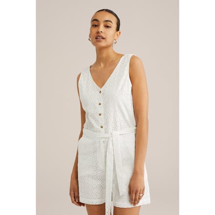 We Fashion Jumpsuit White Maat: XXL | Jumpsuits Outlet | Dames | Wit