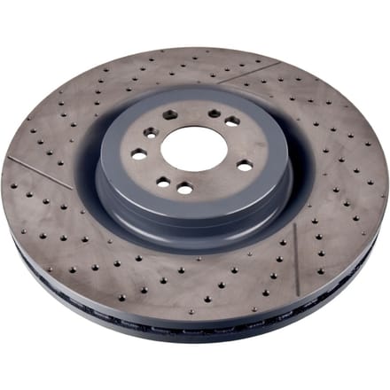 Remschijf FEBI BILSTEIN 107723 voorkant, geventileerd, sleuf, sterk gecarboniseerd, 1 Stuk