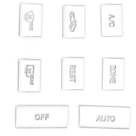 8 stuks Airconditioner Knop Knop Cover Trim Vervanging voor Mercedes-Benz E-Klasse W212 2010-15 white