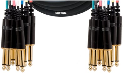 Cordial Intro Multicore jack/jack unsym. 8-voudig, Rean stekker, 5,0m - Analoge multicore kabel