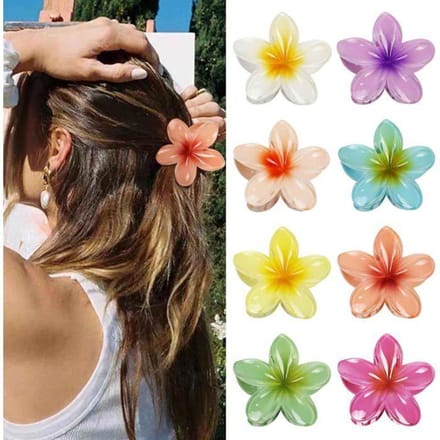 Haarspeldjes - Set van 8 - Bloemenmotief - Antislip - Meerkleurig schoon