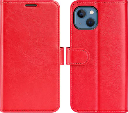 MobyDefend Hoesje - Geschikt voor iPhone 14 - Wallet Book Case (Sluiting Achterkant) - Rood