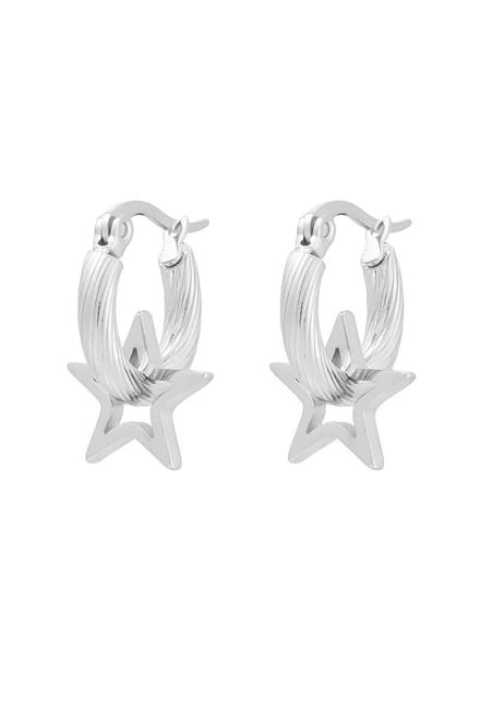 Bijoutheek Oorringen Ster Zilver