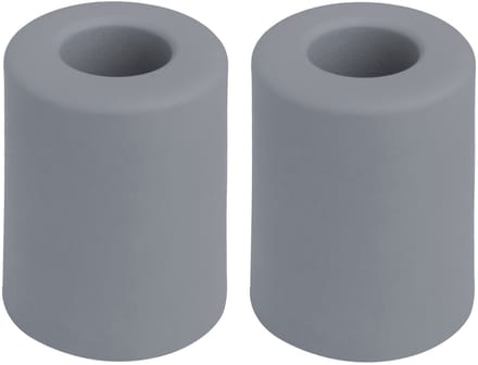 Benson Deurbuffers / deurstoppers rubbers - 2x - grijs - 50 x 35 mm - met schroefbevestiging