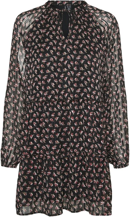 VERO MODA - VMSOFIA L/S V-NECK SHORT DRESS WVN POP7 - Dames - Mini jurken
