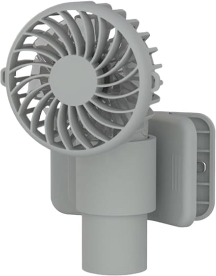 VHV - Campingventilator - campingventilator met lamp - USB oplaadbaar, met klem - voor camping, tent, caravan