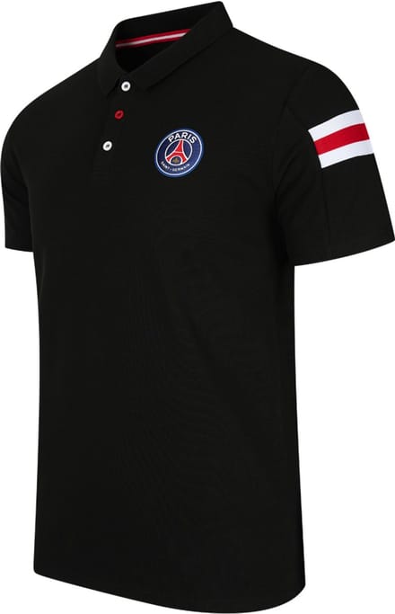 PSG poloshirt voor volwassenen - maat XXL - zwart - Paris Saint-Germain