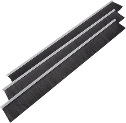 Borstelstrips Brievenbus - Tochtstrips Afdekking - Post Beschermen - Robuuste Nylon Constructie - 30x3x0.5cm - Zwart
