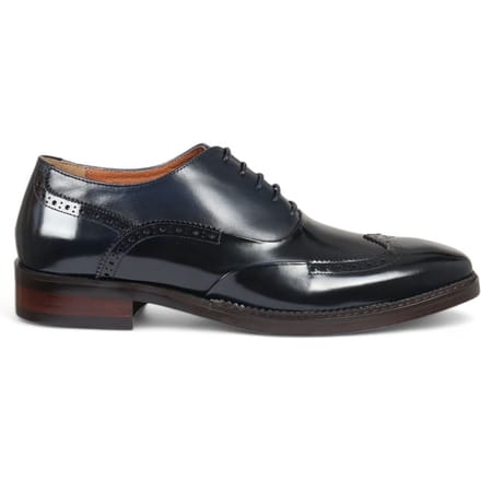 Justin Reess Heren Blauwe Patent Leren Brogue Formele Schoenen - Harry