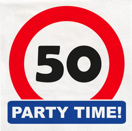 Traffic sign napkins - 50