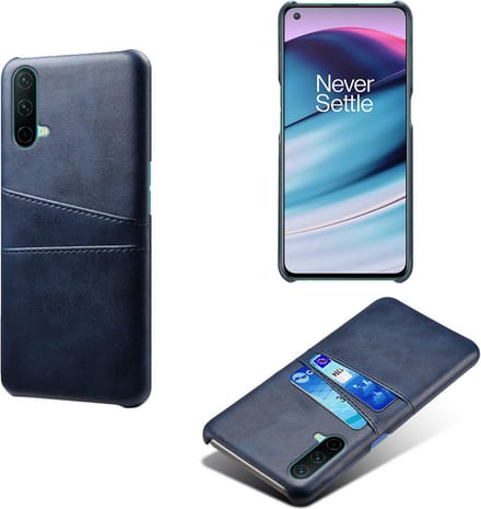 Back Cover met Opbergvakjes + PMMA Screenprotector voor OnePlus Nord CE 5G _ Blauw