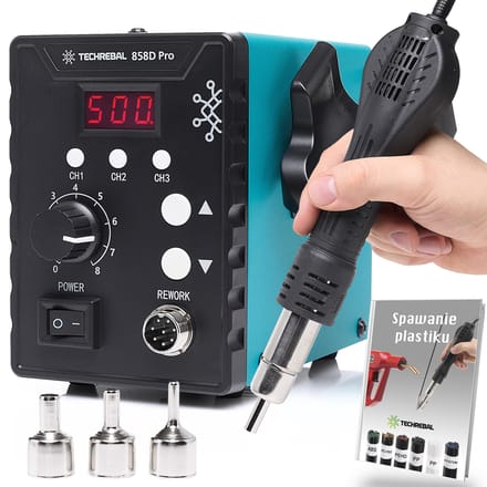 Techrebal 858D Soldeerbout Met Een Set Onderdelen Voor Het Lassen Van Plastic