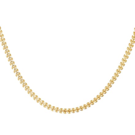 Ketting blaadjes - RVS - Goudkleurig - Yehwang