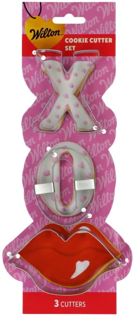 Wilton Koekjes Uitsteker - Set, Valentines Lips XO pk/3, Uitsteekvormpjes, Koekjes Vorm
