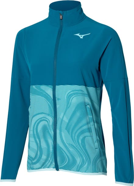 Mizuno Charge Printed Trainingsjack Dames Maat : S,Kleur: Moroccan