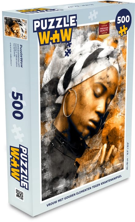 Puzzel Vrouwen - Hoofddoek - Krant - Legpuzzel - Puzzel 500 stukjes