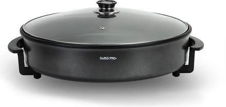 Swiss Pro+ | Multifunctionele Hapjespan/kippiepan XXL SP-PP42- Electrisch 42cm- Extra Large