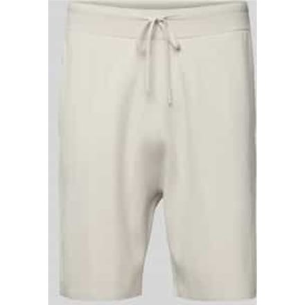 Korte regular fit broek met structuurmotief