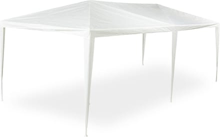 Partytent 25x3x6m PE en staal waterdicht & scheurvast wit - Inclusief steeksysteem