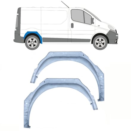 Reparatiepaneel achterste wielkast voor Nissan Primastar 2001-2014