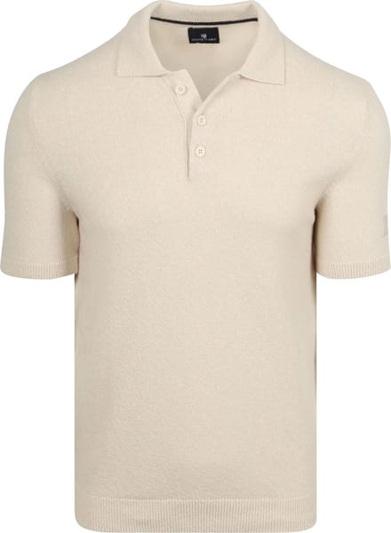 State of Art Polo Knitted Bouclé Ecru - Maat S - Heren