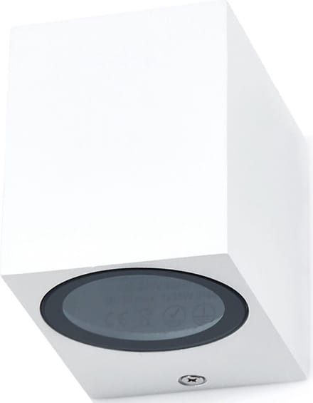 LED Tuinverlichting - Buitenlamp - GU10 Fitting - Vierkant - Mat Wit - Aluminium