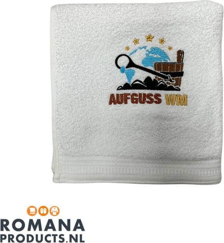 Aufguss Wapperdoek Open - Voor Sauna en Wellness - Open - Wit - 90cm x 130cm