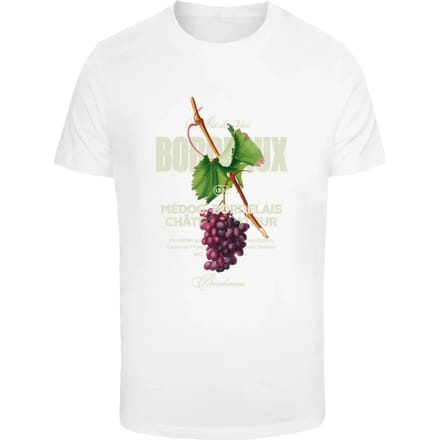 Mister Tee - Bordeaux Heren T-shirt - S - Wit