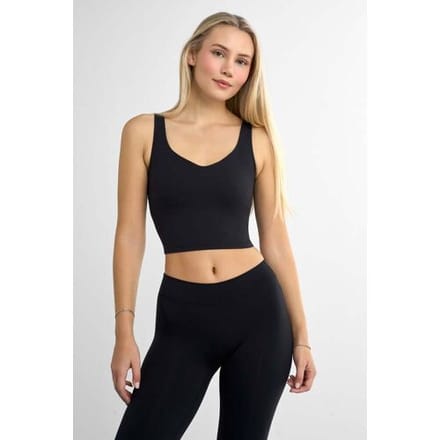 FAMME Softy Crop Top S Black