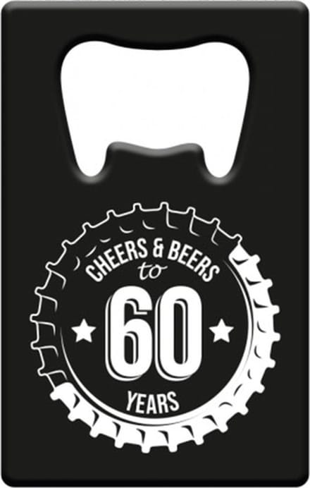 Paperdreams - Metal beer opener - 60 jaar