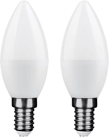 Technik E14 LED Lamp 6W - 540lm - 2700K - Extra Warm Wit - LED Kaarslamp C37 - Vervangt 45W Gloeilamp - 2 stuks