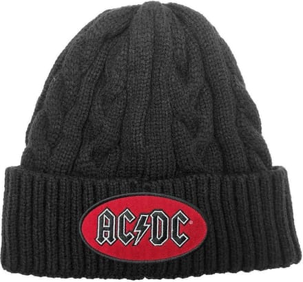 AC/DC - Oval Logo Beanie Muts - Zwart